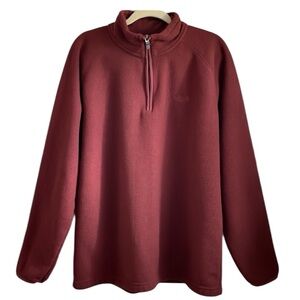 The North Face Men’s Burgundy Ribbed 1/4 Zip Pullover Sweater/Sweatshirt XL EUC